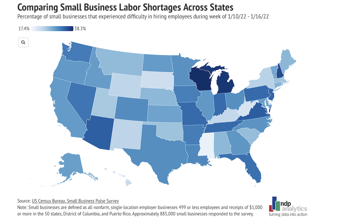 Comparing Small Business Labor Shortages Across States ndp analytics